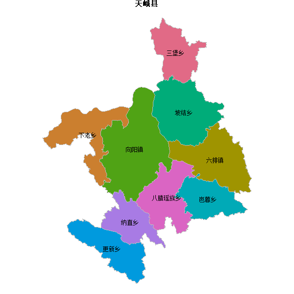 天峨县乡镇地图shp数据WGS84坐标系.shp