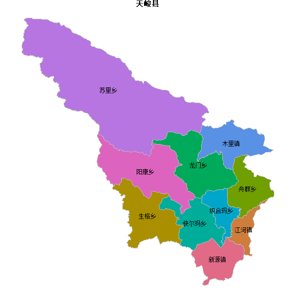 天峻县乡镇地图shp数据WGS84坐标系.shp