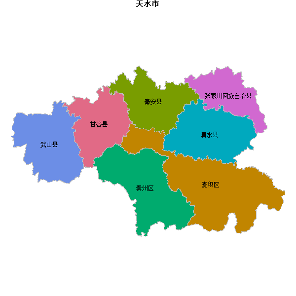 天水市地图shp数据WGS84坐标系.shp