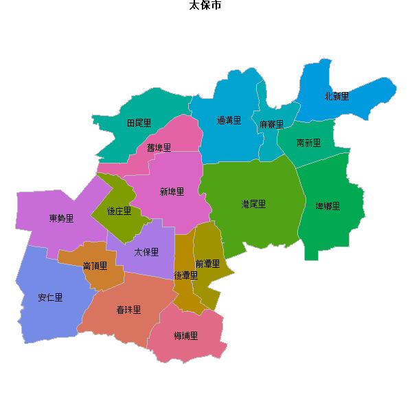 太保市乡镇地图shp数据WGS84坐标系.shp