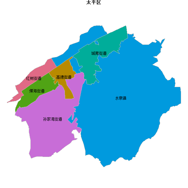 太平区乡镇地图shp数据WGS84坐标系.shp