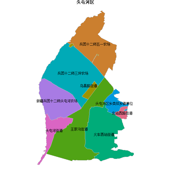 头屯河区乡镇地图shp数据WGS84坐标系.shp
