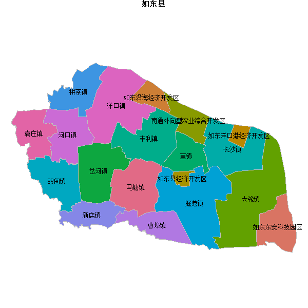 如东县乡镇地图KML数据WGS84坐标系.KML