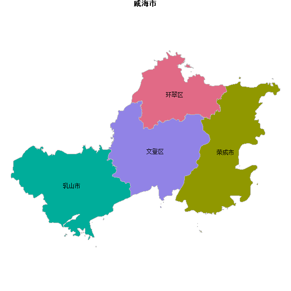 威海市地图shp数据WGS84坐标系.shp