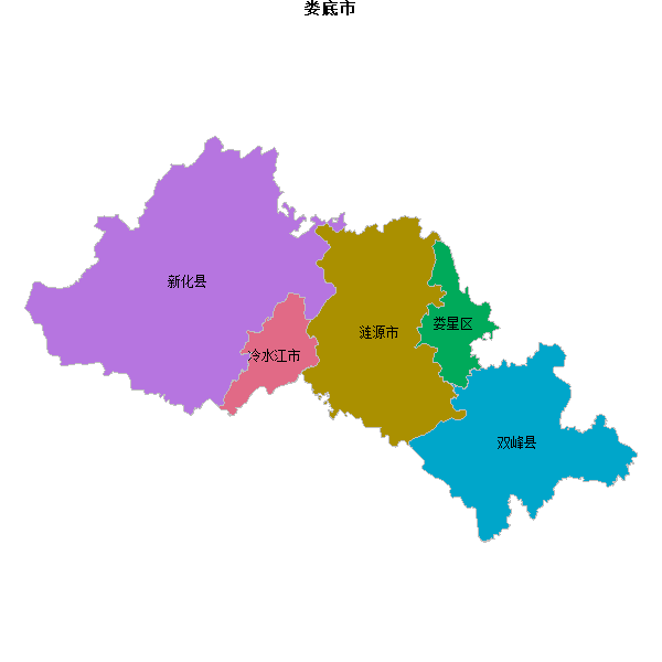 娄底市地图shp数据WGS84坐标系.shp