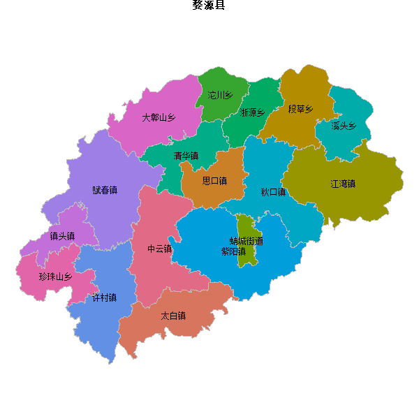 婺源县乡镇地图shp数据WGS84坐标系.shp