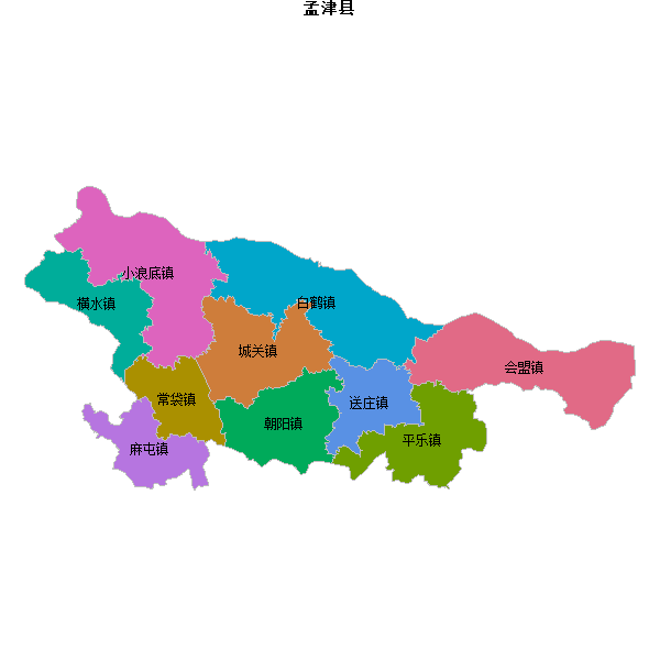 孟津县乡镇地图KML数据WGS84坐标系.KML
