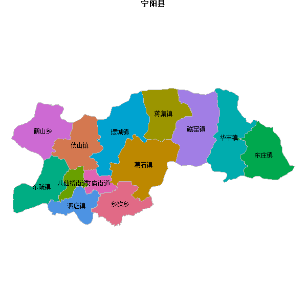 宁阳县乡镇地图shp数据WGS84坐标系.shp