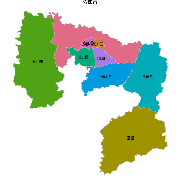 安阳市地图shp数据WGS84坐标系.shp