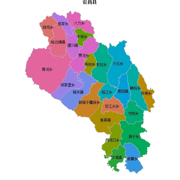 宕昌县乡镇地图KML数据WGS84坐标系.KML