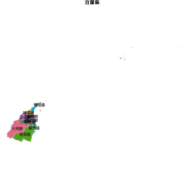 宜蘭縣地图shp数据WGS84坐标系.shp