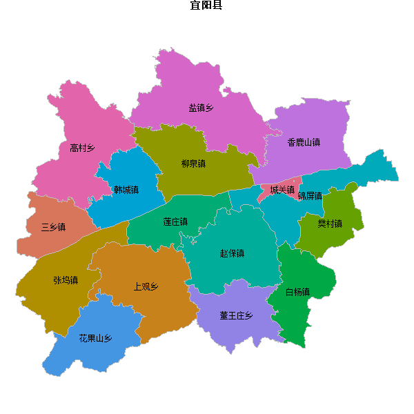 宜阳县乡镇地图DWG数据WGS84坐标系.DWG