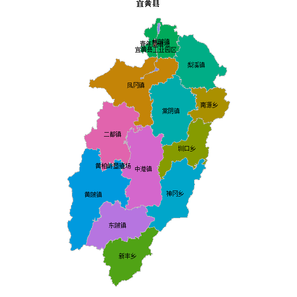 宜黄县乡镇地图shp数据WGS84坐标系.shp