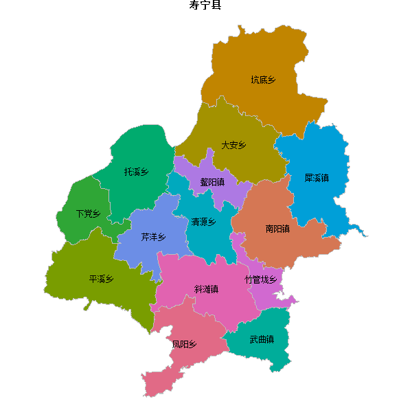 寿宁县乡镇地图KML数据WGS84坐标系.KML