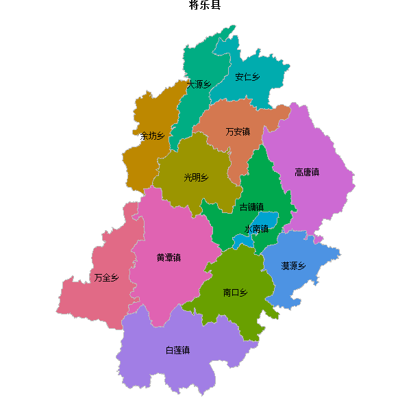 将乐县乡镇地图shp数据WGS84坐标系.shp