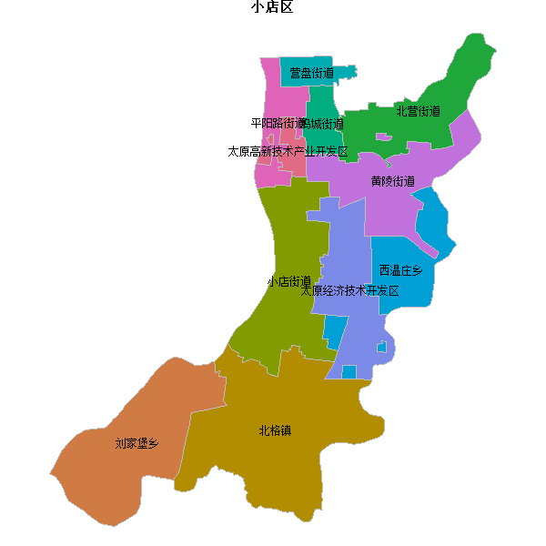 小店区乡镇地图DWG数据WGS84坐标系.DWG