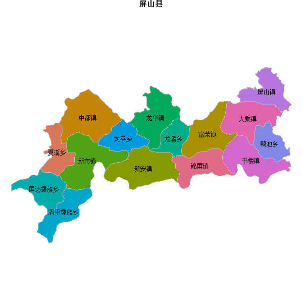 屏山县乡镇地图KML数据WGS84坐标系.KML