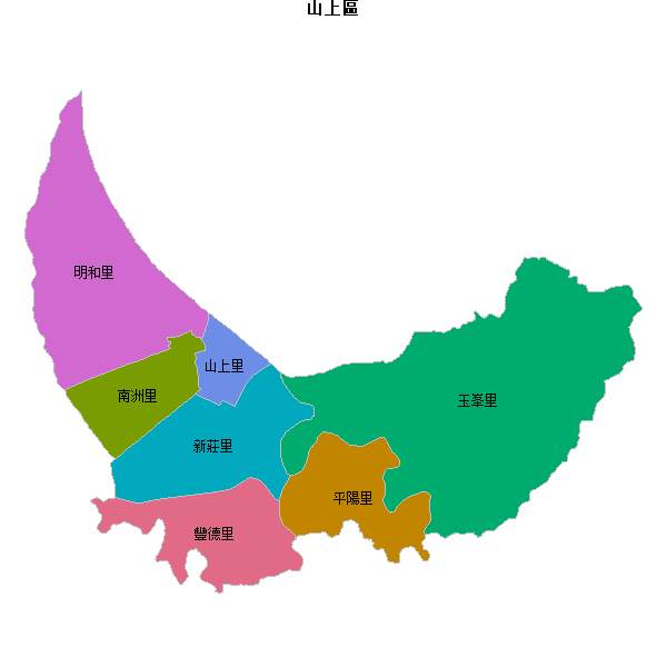 山上區乡镇地图shp数据WGS84坐标系.shp