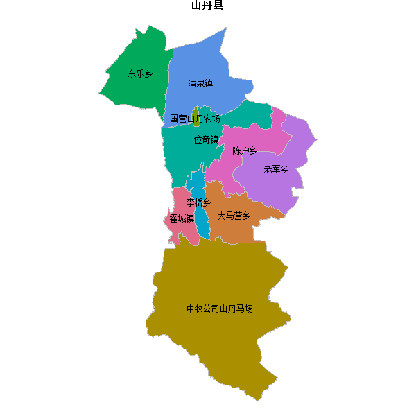 山丹县乡镇地图shp数据WGS84坐标系.shp