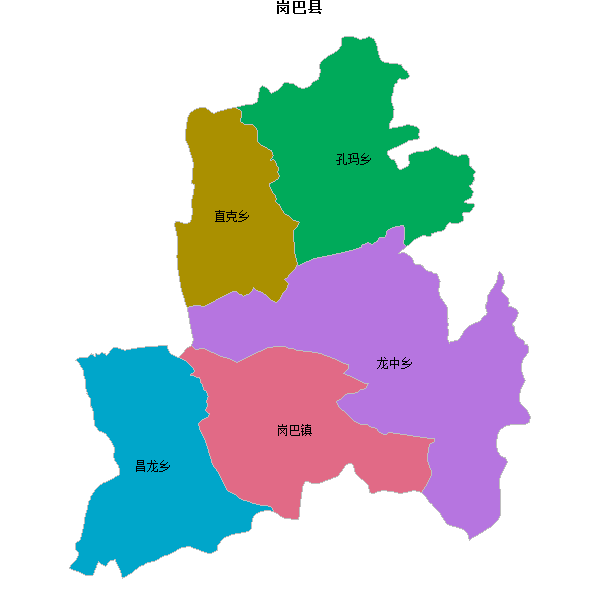 岗巴县乡镇地图shp数据WGS84坐标系.shp
