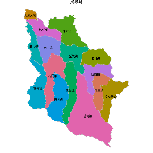 岚皋县乡镇地图JSON数据WGS84坐标系.json