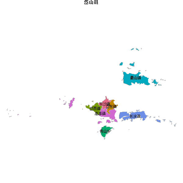 岱山县乡镇地图shp数据WGS84坐标系.shp