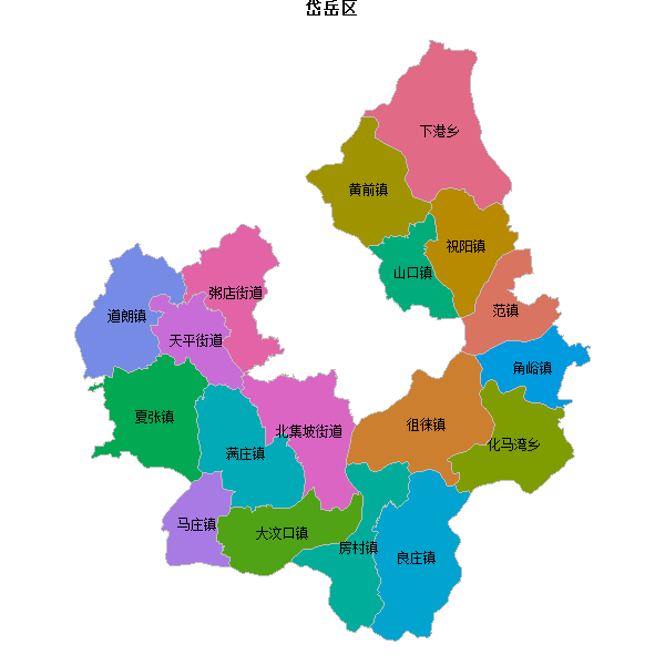 岱岳区乡镇地图shp数据WGS84坐标系.shp