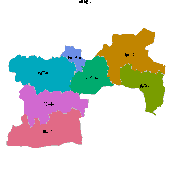 峄城区乡镇地图shp数据WGS84坐标系.shp