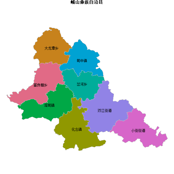 峨山彝族自治县乡镇地图shp数据WGS84坐标系.shp