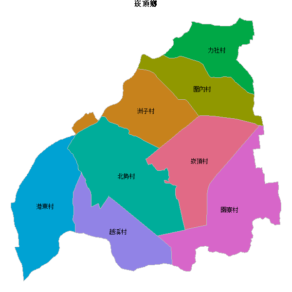 崁頂鄉乡镇地图shp数据WGS84坐标系.shp