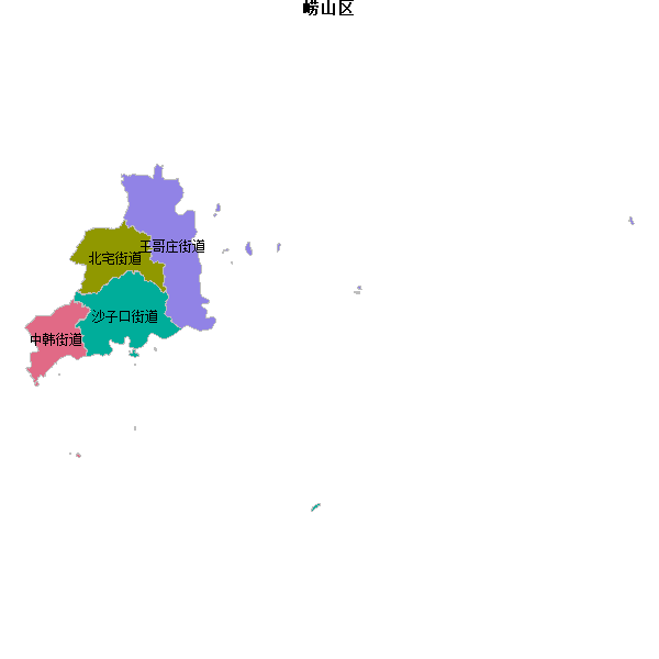 崂山区乡镇地图shp数据WGS84坐标系.shp