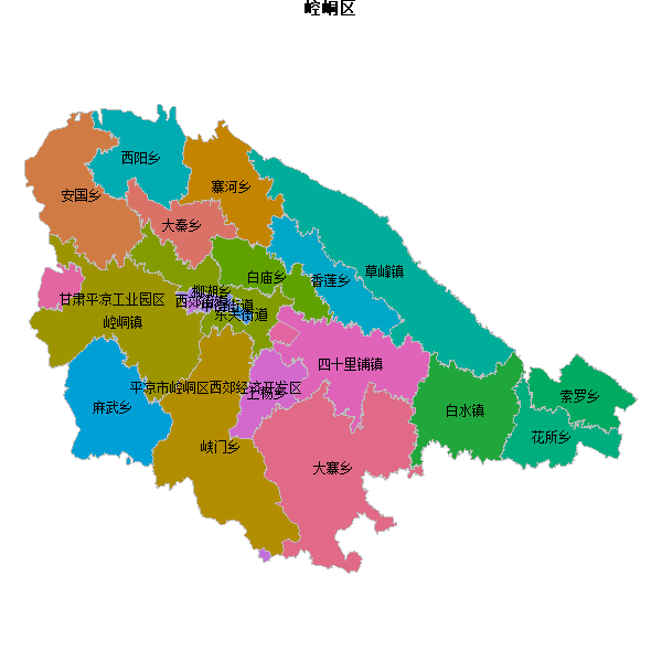 崆峒区乡镇地图shp数据WGS84坐标系.shp