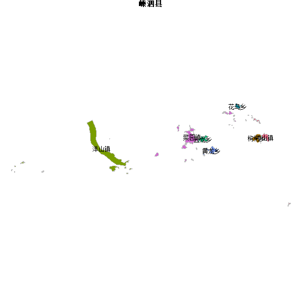 嵊泗县乡镇地图shp数据WGS84坐标系.shp