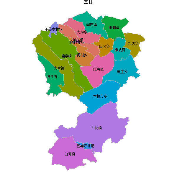 嵩县乡镇地图DWG数据WGS84坐标系.DWG