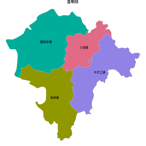 嵩明县乡镇地图shp数据WGS84坐标系.shp