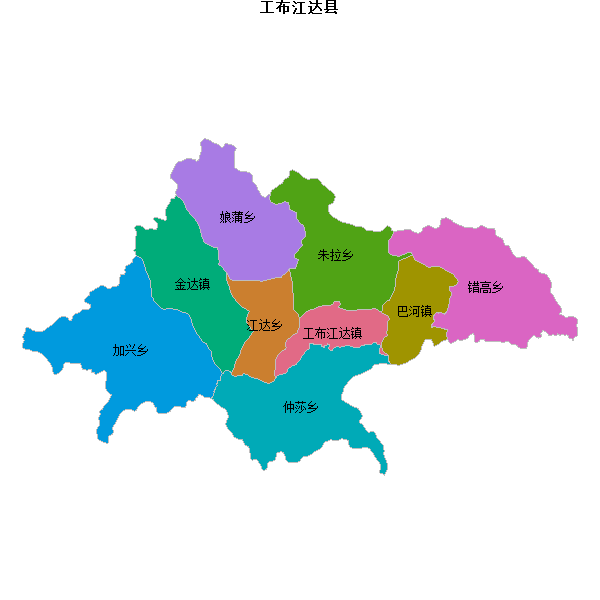 工布江达县乡镇地图shp数据WGS84坐标系.shp