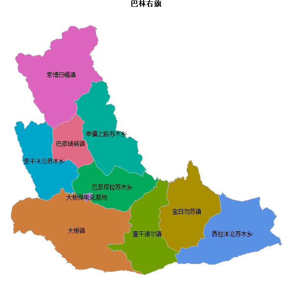 巴林右旗乡镇地图shp数据WGS84坐标系.shp