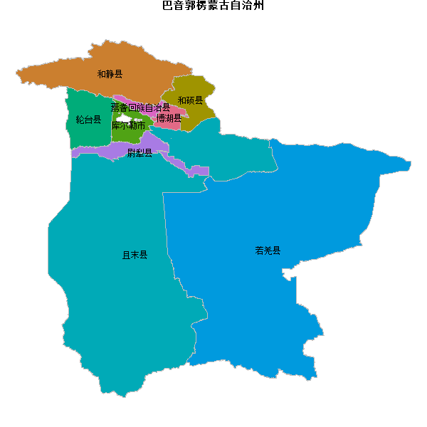 巴音郭楞蒙古自治州地图shp数据WGS84坐标系.shp