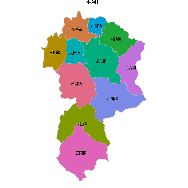 平利县乡镇地图JSON数据WGS84坐标系.json