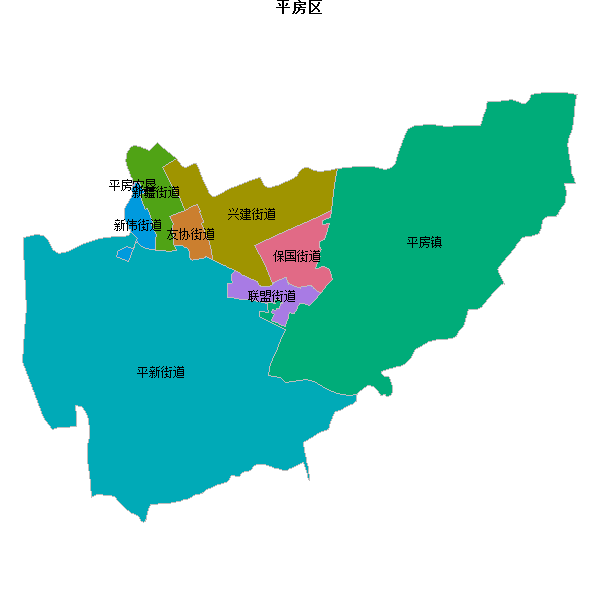 平房区乡镇地图shp数据WGS84坐标系.shp