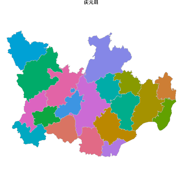 庆元县乡镇地图shp数据WGS84坐标系.shp