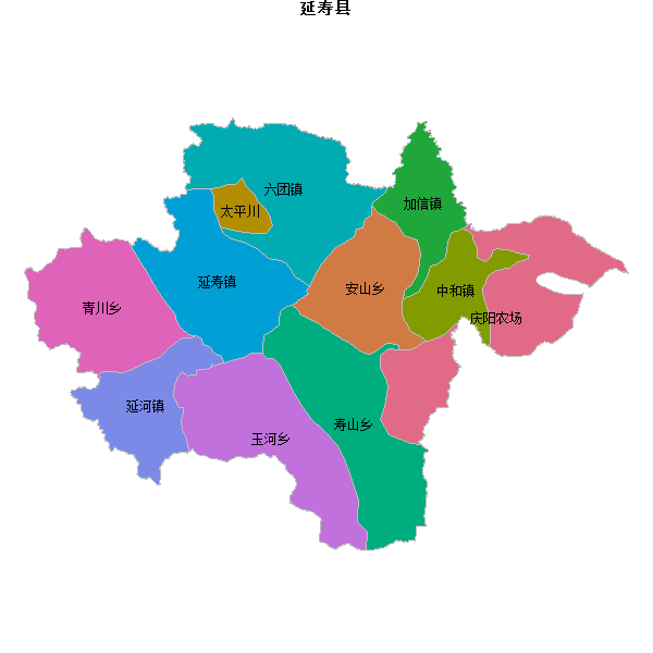 延寿县乡镇地图shp数据WGS84坐标系.shp