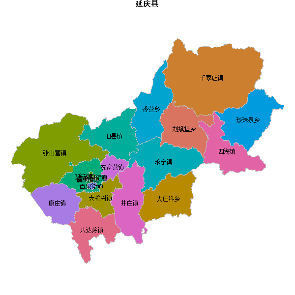 延庆县乡镇地图KML数据WGS84坐标系.KML