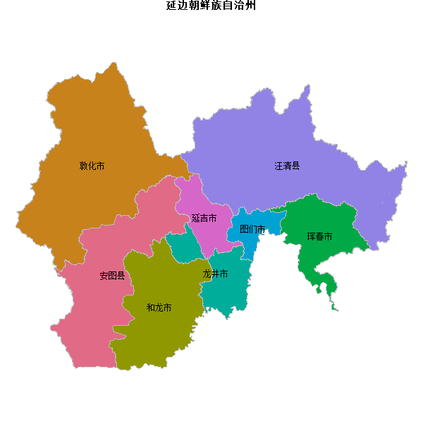 延边朝鲜族自治州地图shp数据WGS84坐标系.shp