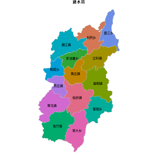 建水县乡镇地图shp数据WGS84坐标系.shp