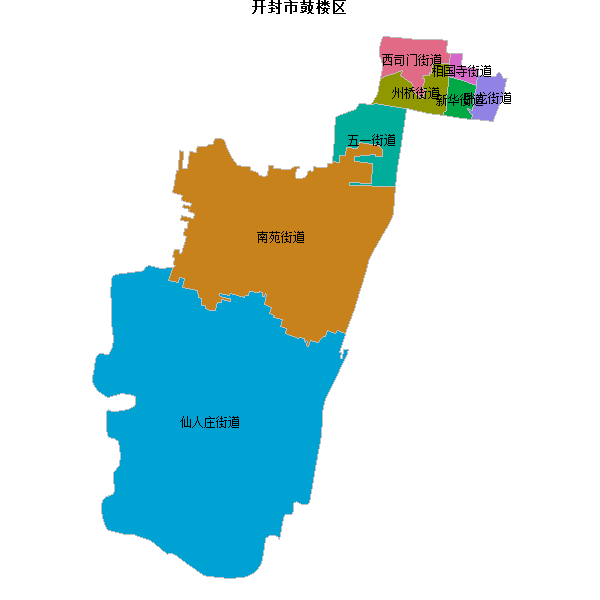 开封市鼓楼区乡镇地图DWG数据WGS84坐标系.DWG