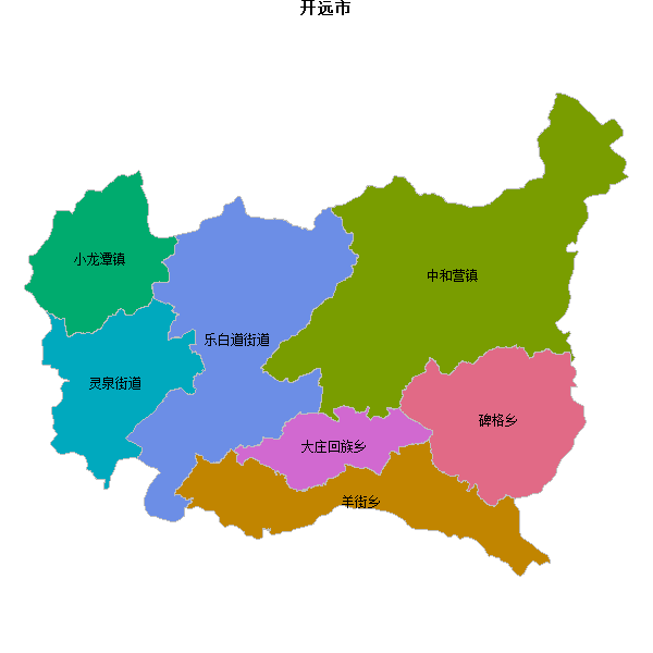 开远市乡镇地图shp数据WGS84坐标系.shp
