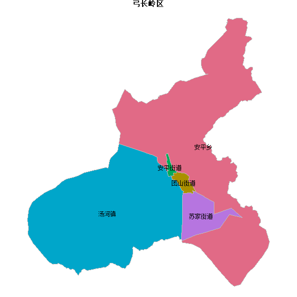 弓长岭区乡镇地图shp数据WGS84坐标系.shp