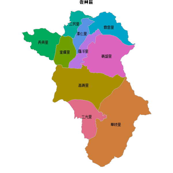 復興區乡镇地图shp数据WGS84坐标系.shp