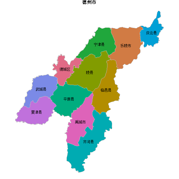 德州市地图shp数据WGS84坐标系.shp